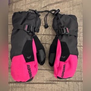 Gordini Girls Ski Pink and Black Mittens Size M